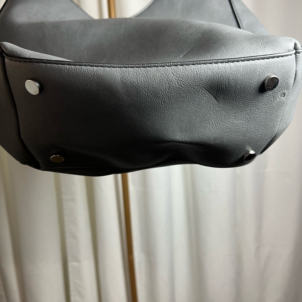 Alfani Chic Gray Hobo Bag with Leather Finish - Picture 3 of 9